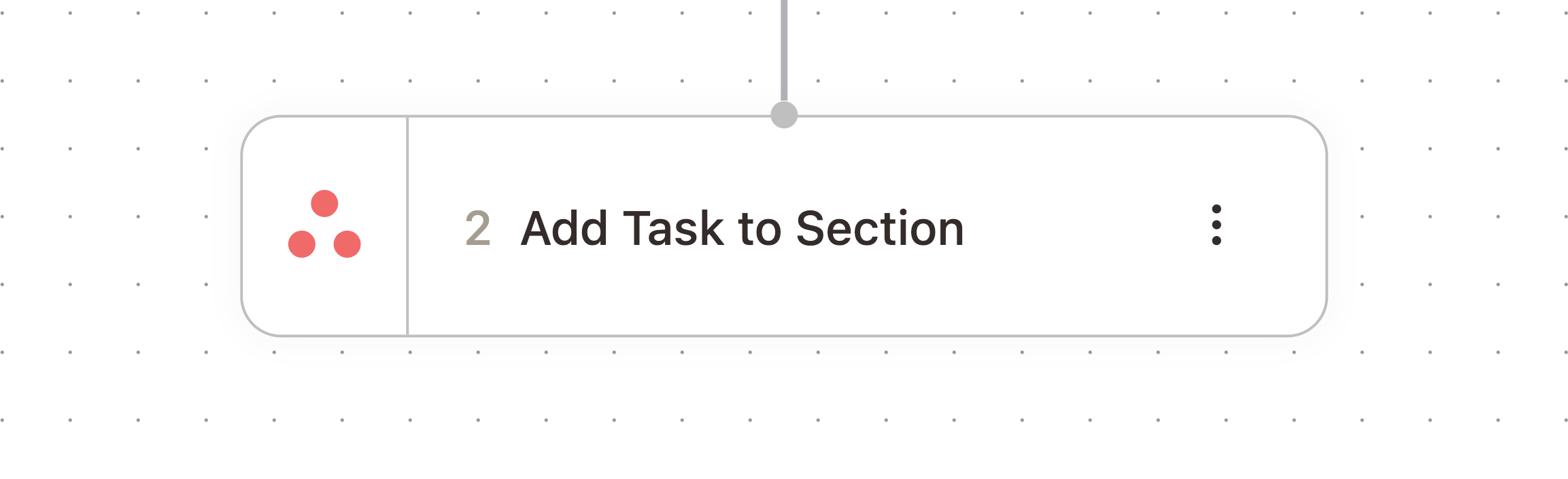 Add Task to Section node in the workflow builder