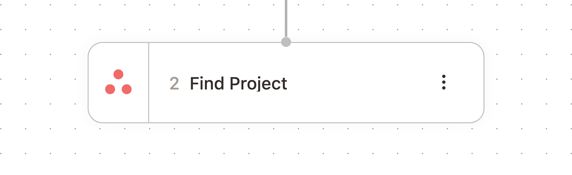 Find Project node in the workflow builder
