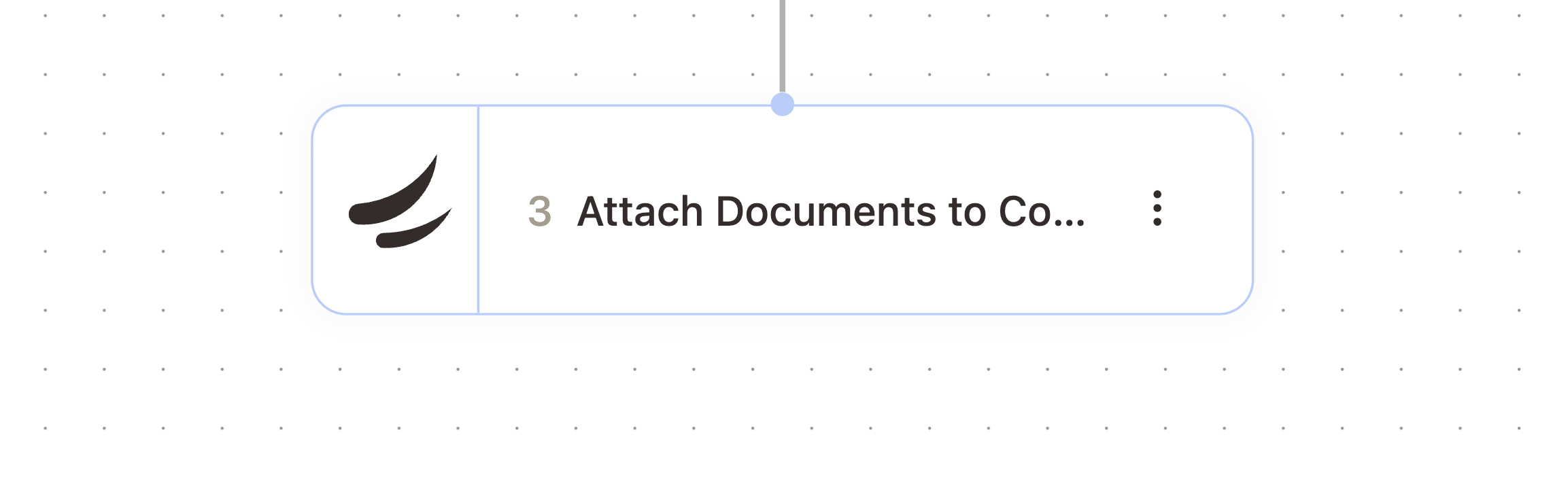 Attach Documents to Conversation node in the workflow builder