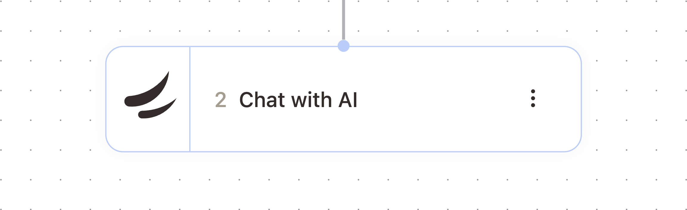 Chat with AI node in the workflow builder