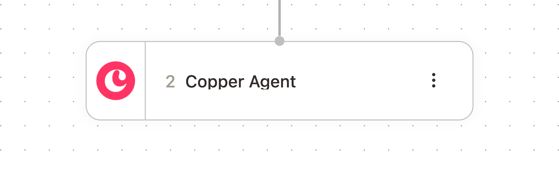 Copper Agent node in the workflow builder
