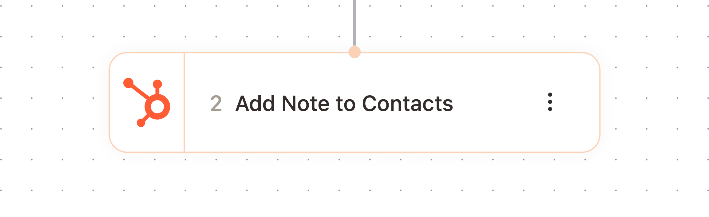 Add Note to Contacts node in the workflow builder