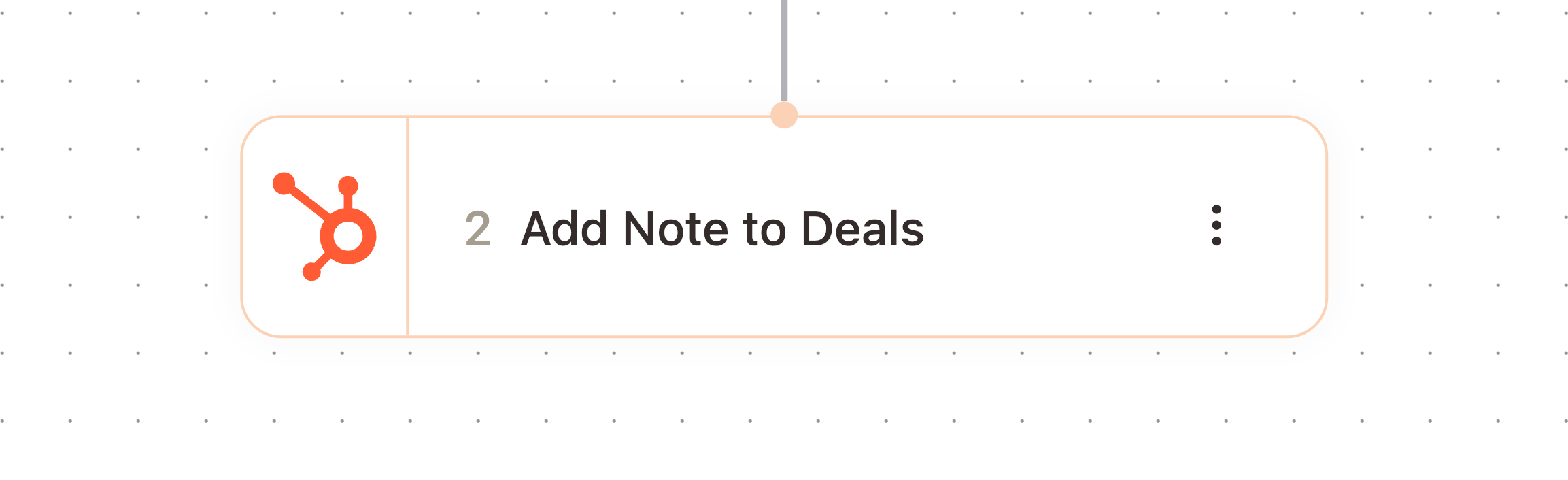 Add Note to Deals node in the workflow builder