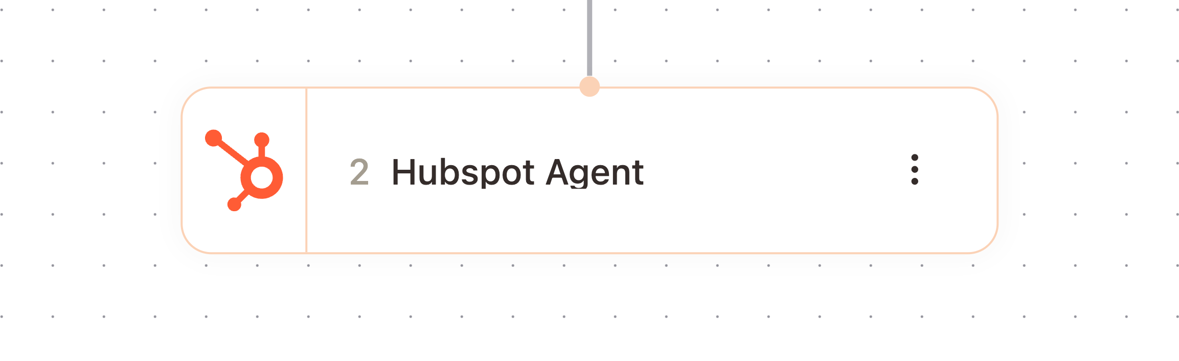 Hubspot Agent node in the workflow builder