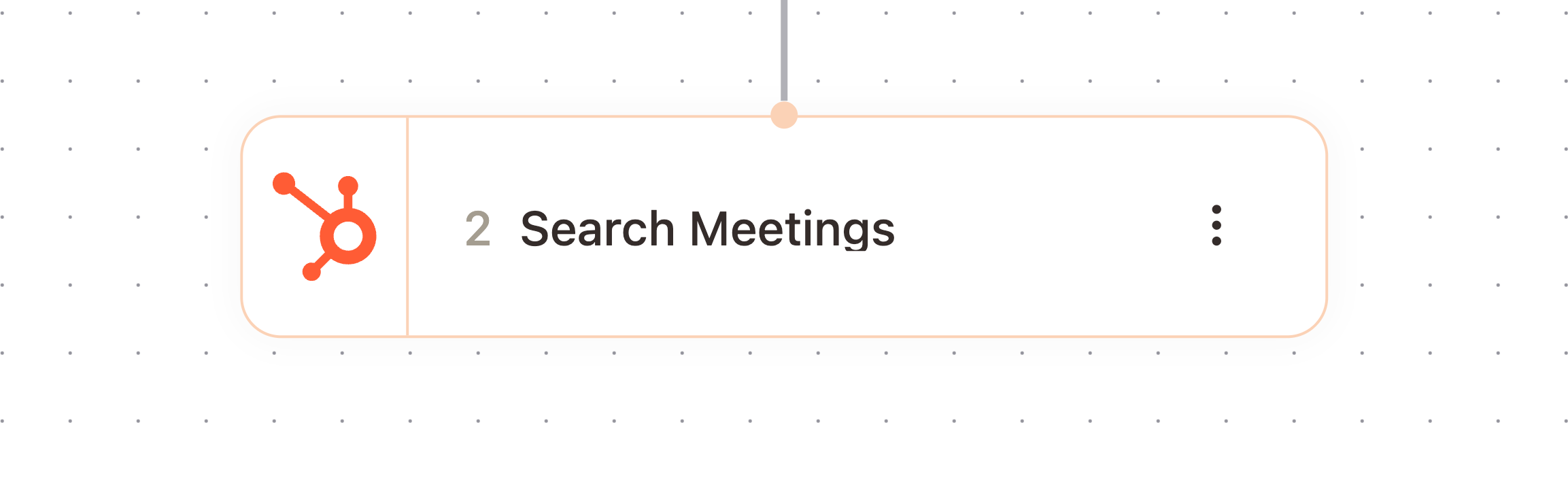 Search Meetings node in the workflow builder