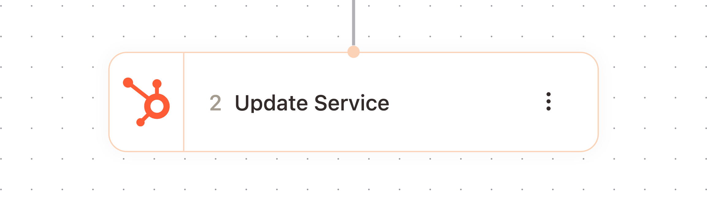Update Service node in the workflow builder