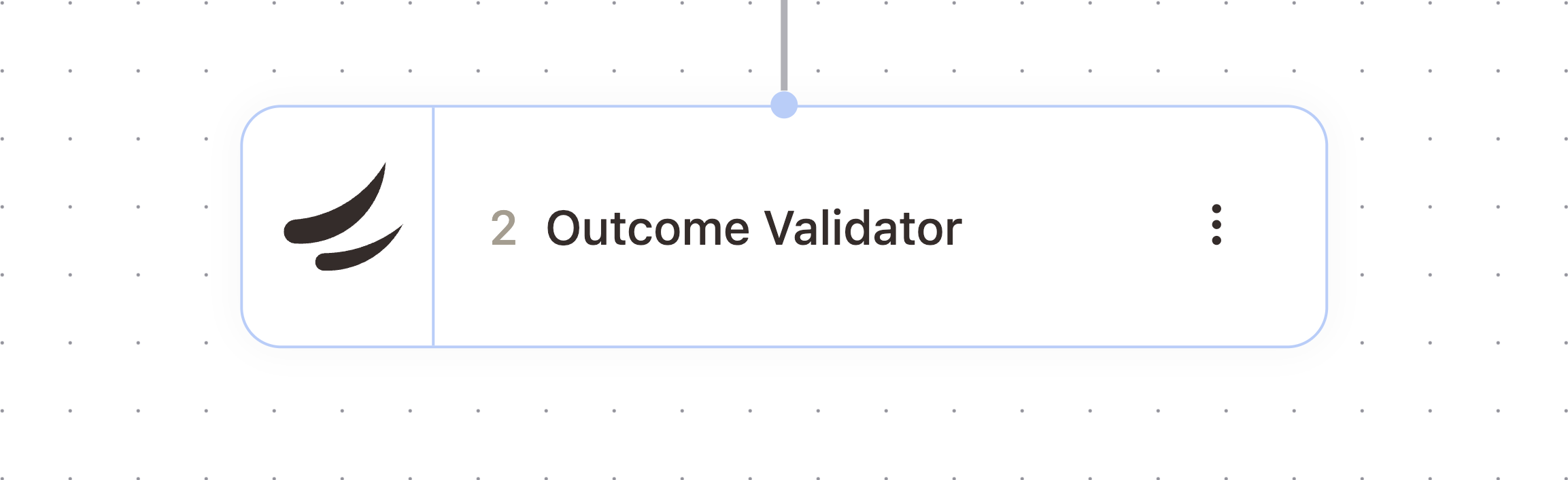 Outcome Validator node in the workflow builder
