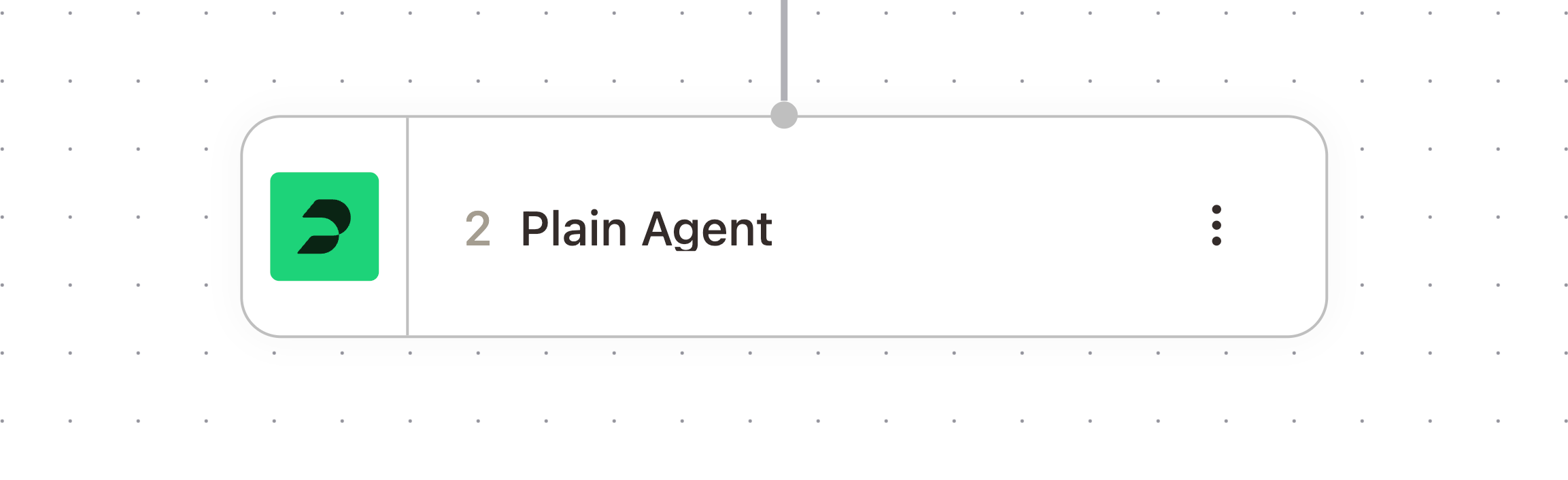 Plain Agent node in the workflow builder