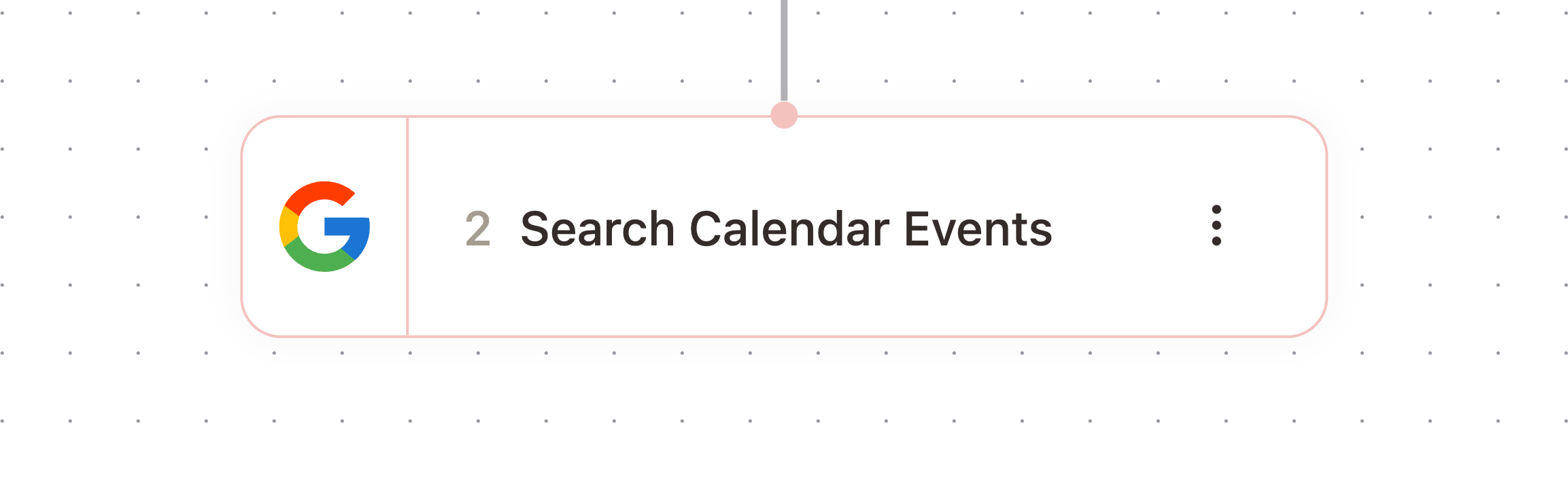 Search Calendar Events node in the workflow builder