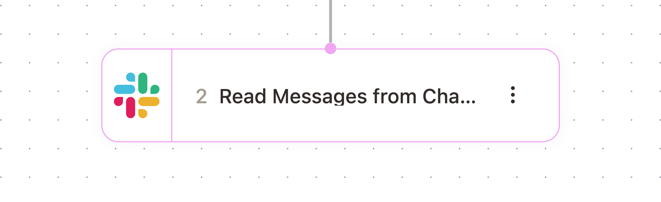Read Messages from Channel node in the workflow builder