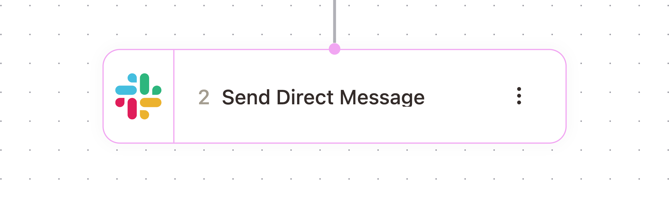 Send Direct Message node in the workflow builder