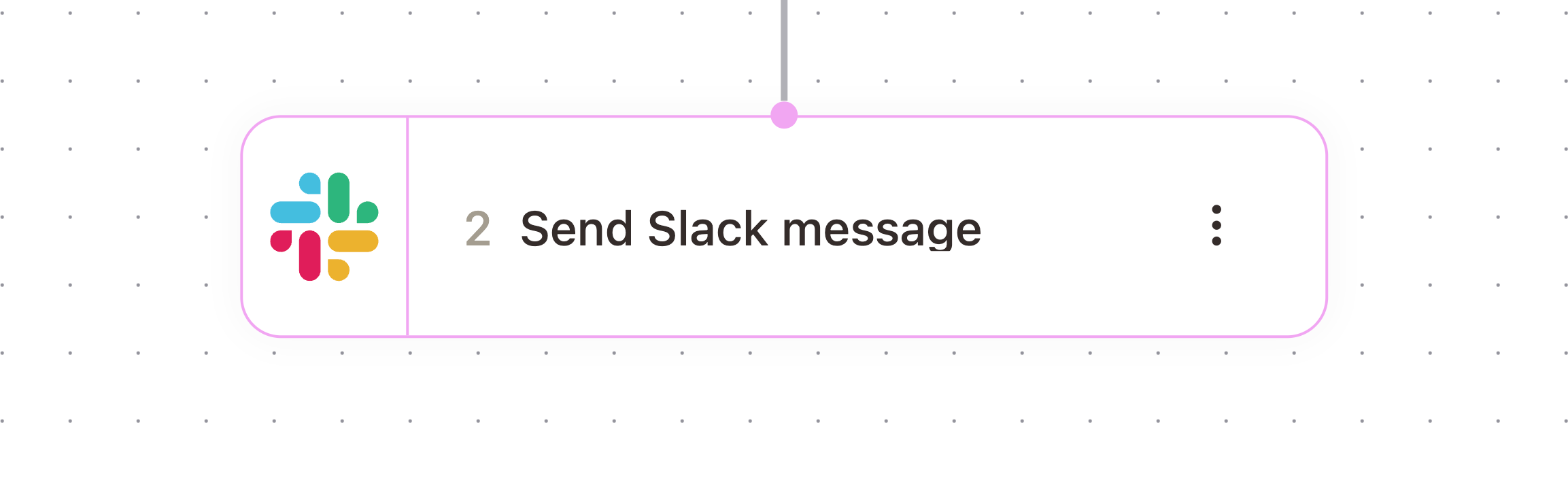 Send Slack Message node in the workflow builder