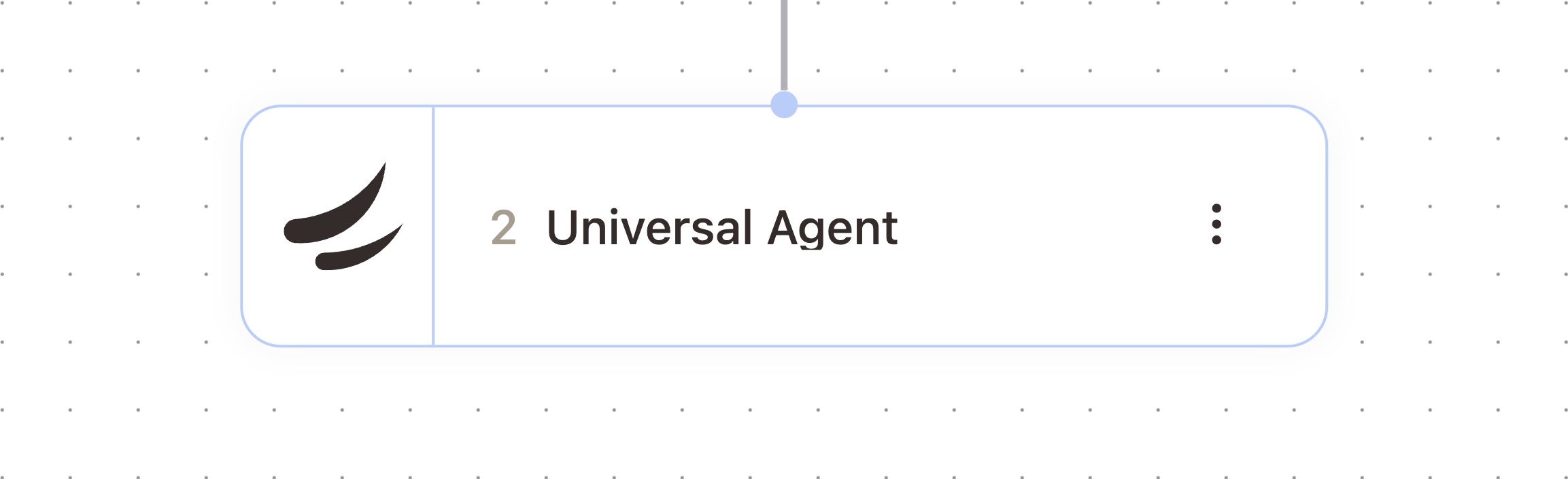 Universal Agent node in the workflow builder