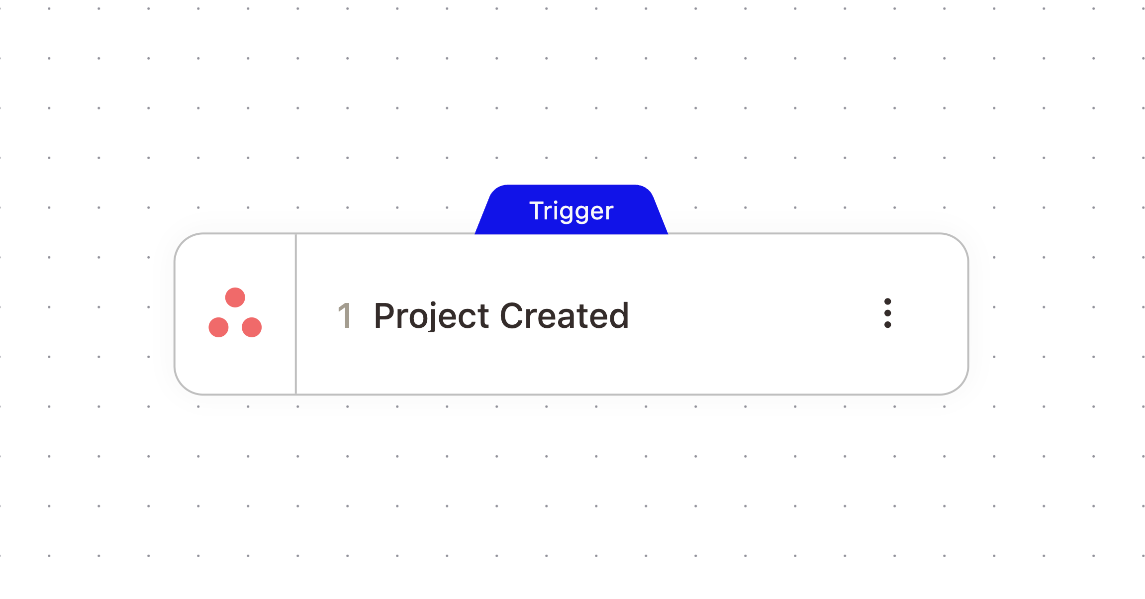 Project Created node in the workflow builder