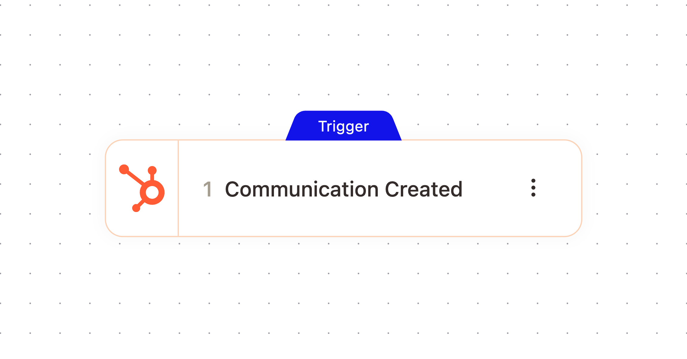 Communication Created node in the workflow builder