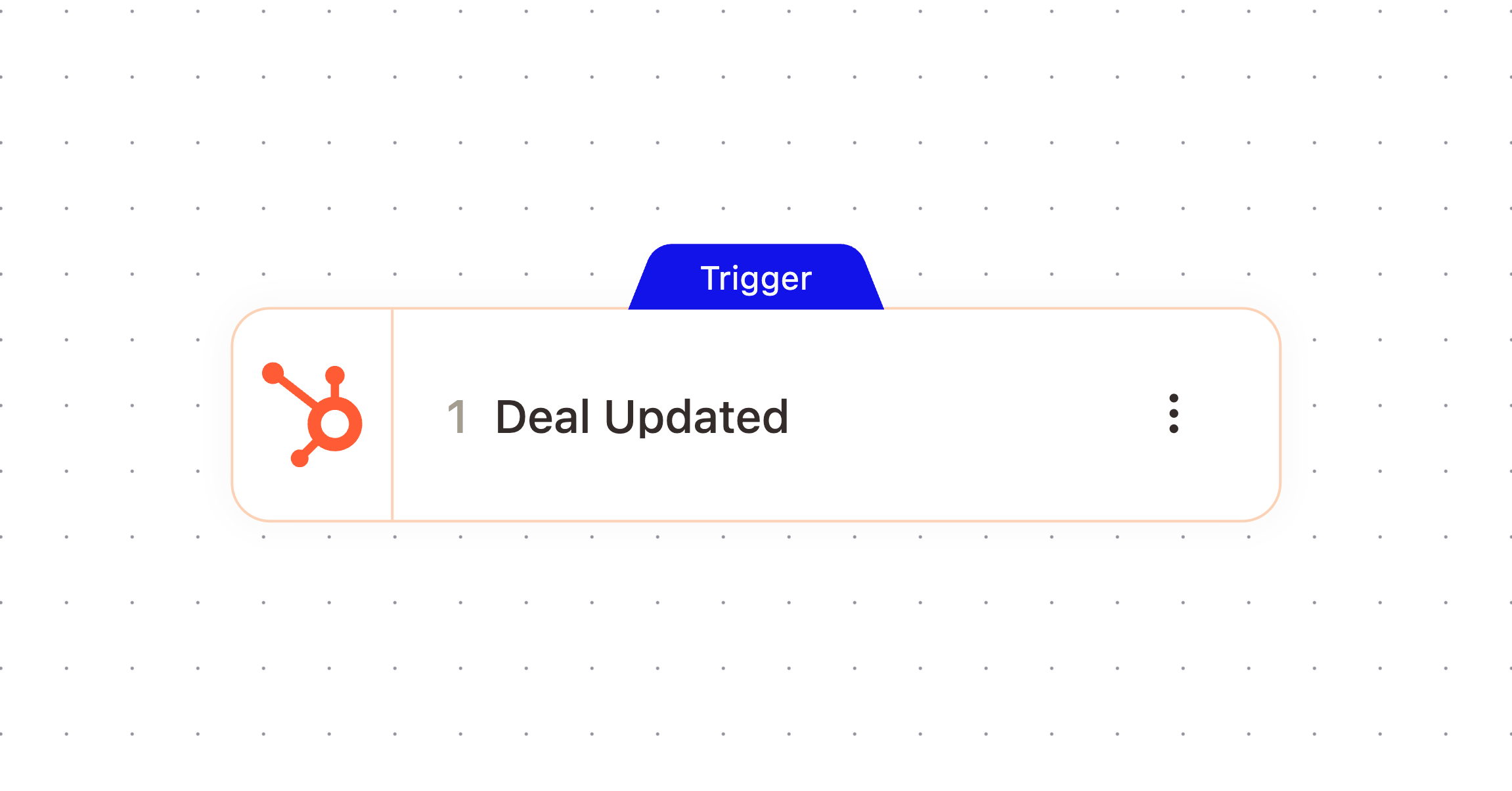 Deal Updated node in the workflow builder
