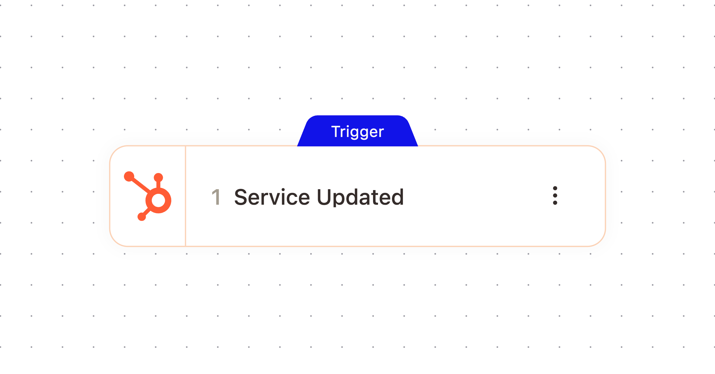 Service Updated node in the workflow builder