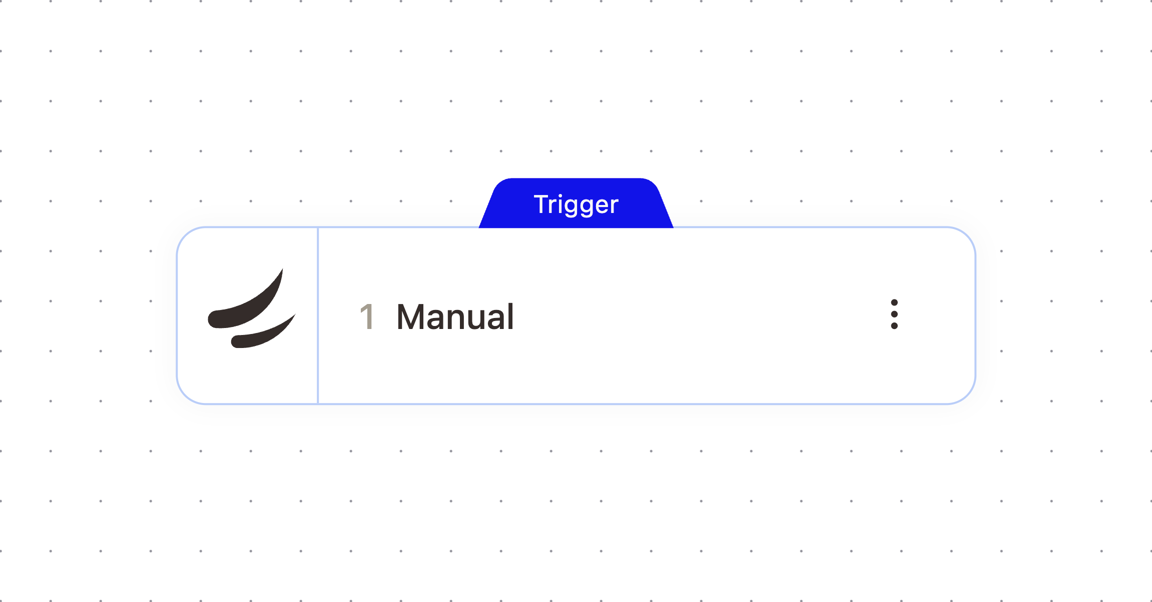 Manual Trigger node in the workflow builder