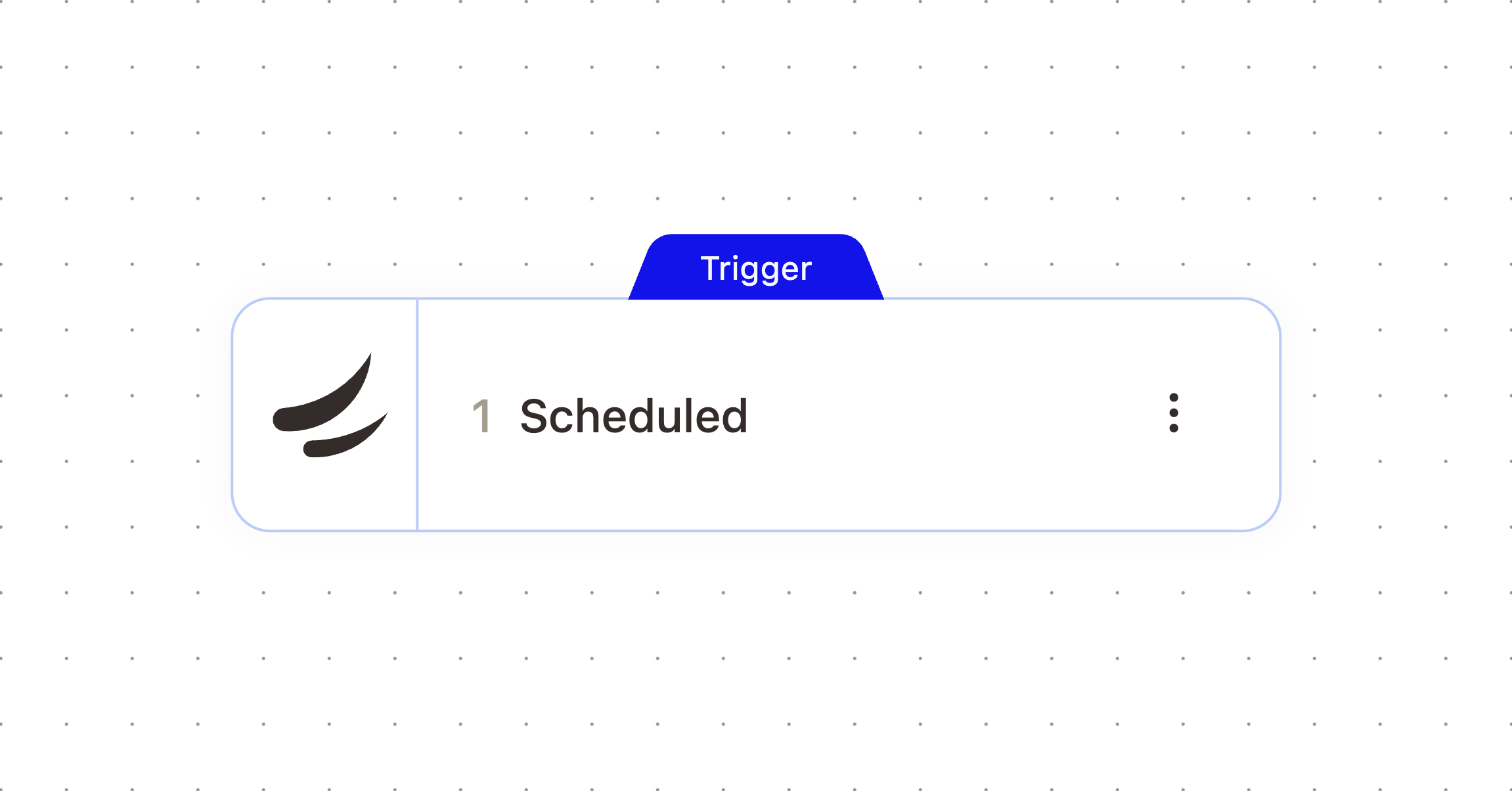 Scheduled Trigger node in the workflow builder
